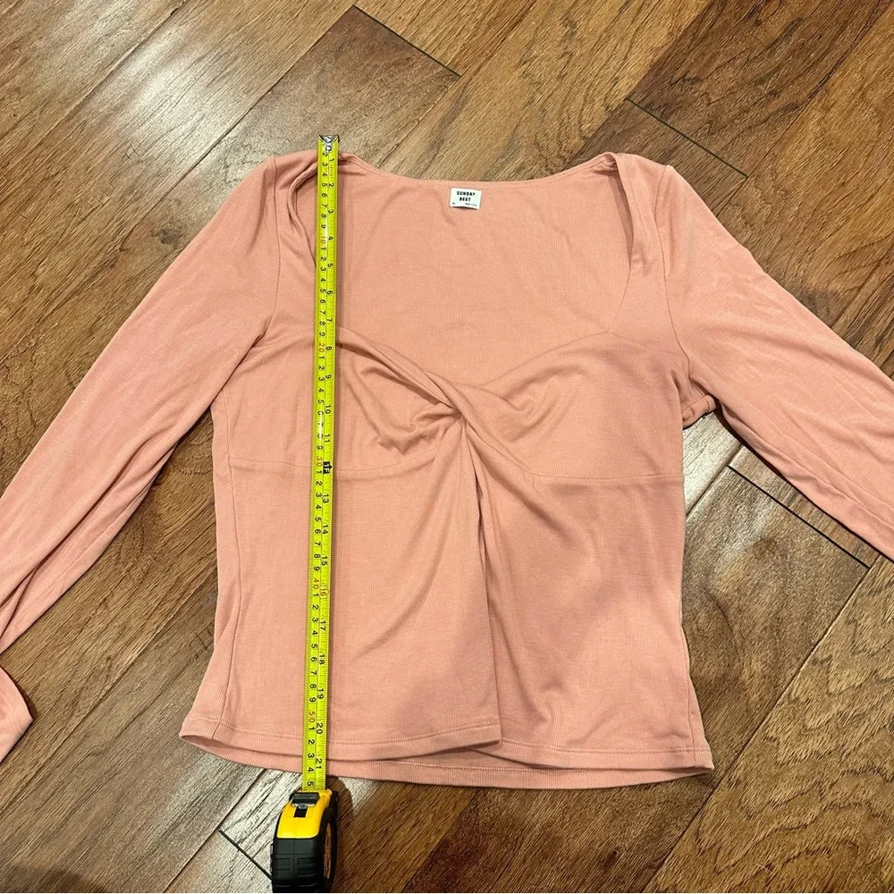 Aritzia Sunday Best Lula Long Sleeve Top Size XL - Picture 7 of 8